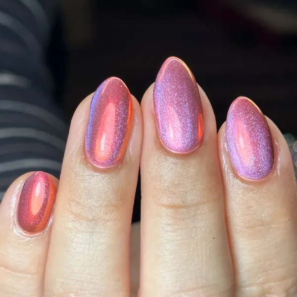 Pink chrome structured gel