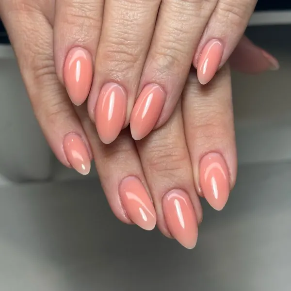 Peach structured gel